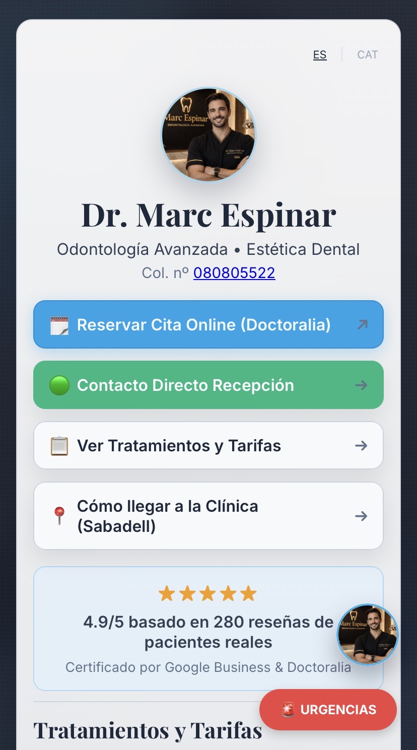 Vista de HUB ID en móvil